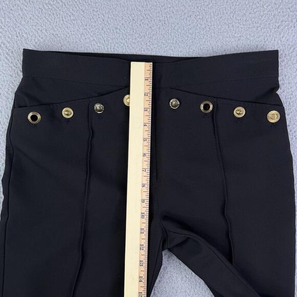 ZARA WOMAN Black Trousers High Waist Flared Leg Career Pants Size L (W: 34 L:34) - Picture 5 of 15